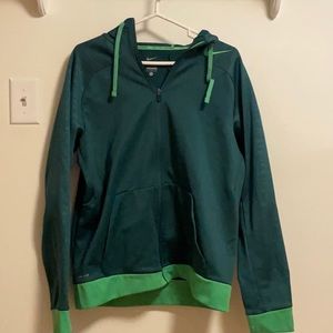 Nike Therma Fit Zip Up Jacket Green Large